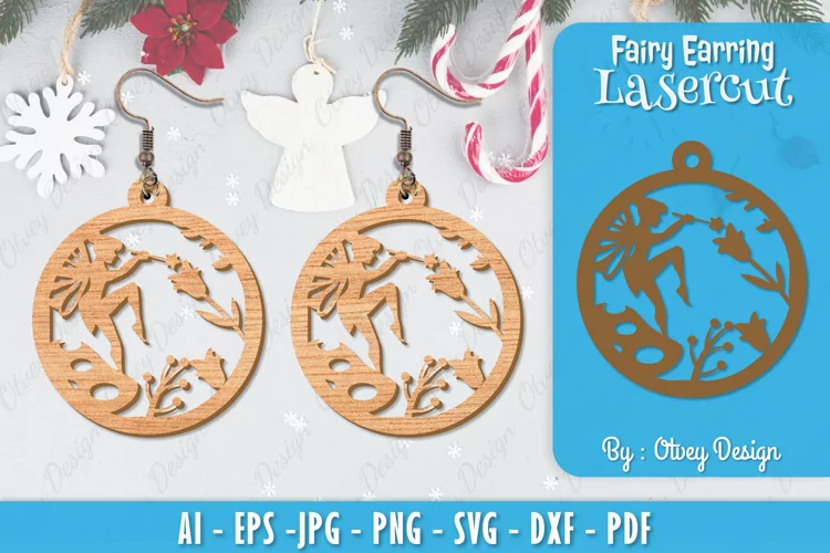 Fairy Earrings Lasercut