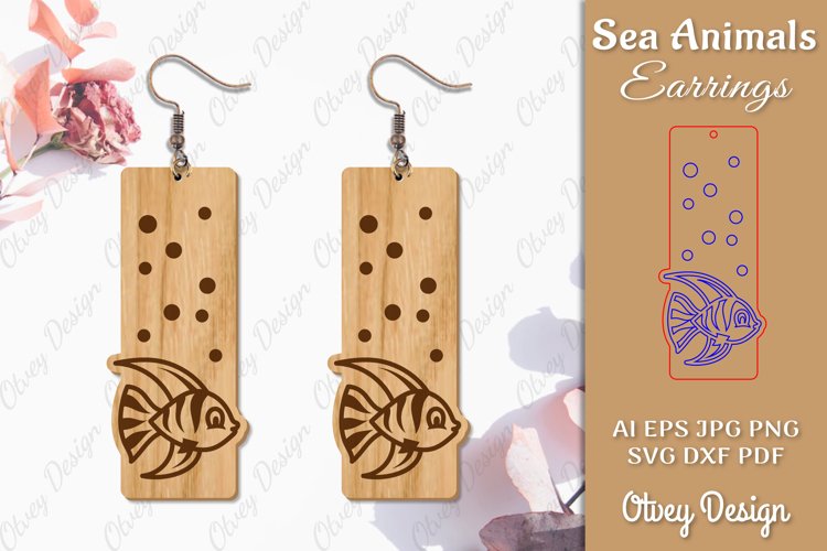 Keychain Sea Animals Lasercut