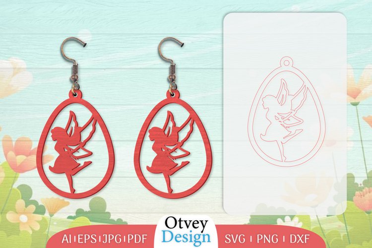 Fairy Earrings Lasercut example image 1