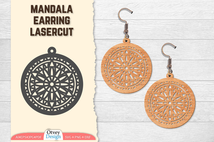 Mandala Earring Lasercut