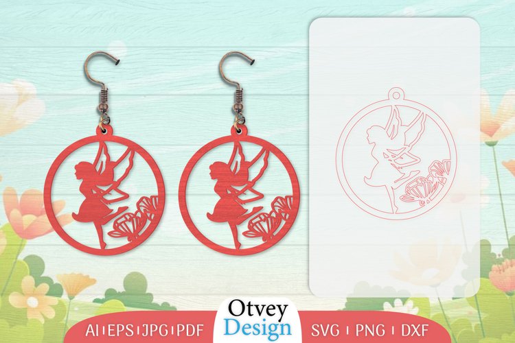 Fairy Earrings Lasercut example image 1