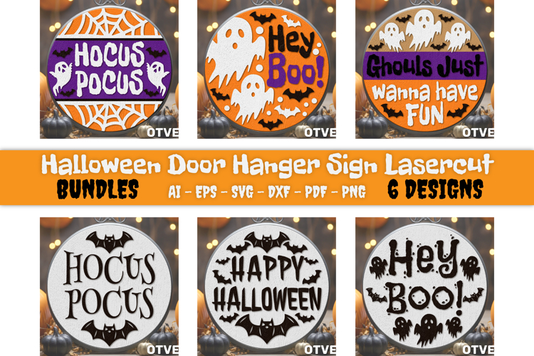 Halloween Door Hanger Sign Welcome Lasercut BUNDLES