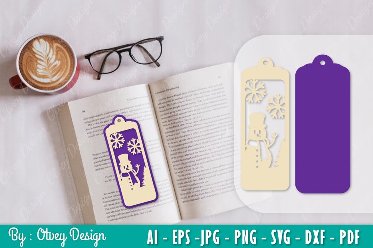 Snowman Bookmark SVG