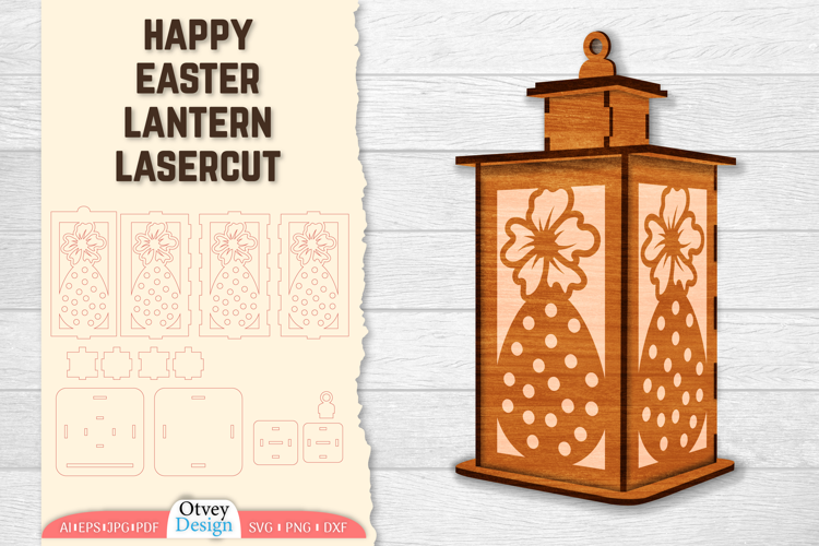 Happy Eastaer Lantern Lasercut