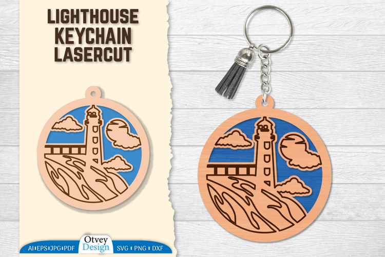 Lighthouse Keychain Lasercut | Ornament Lasercut