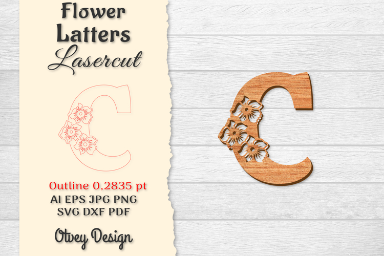 Floral Alphabet Svg Image 16