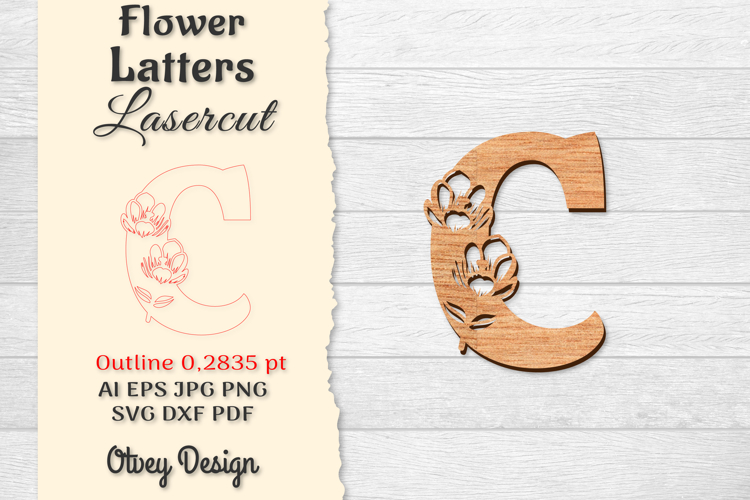 Floral Alphabet Svg