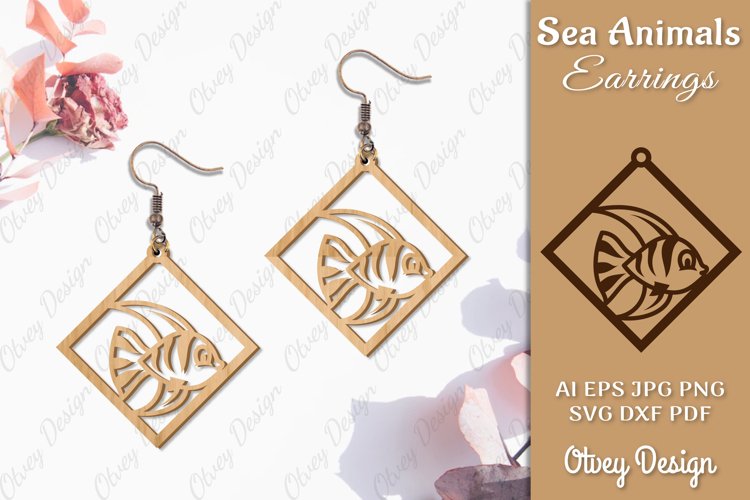Keychain Sea Animals Lasercut SVG