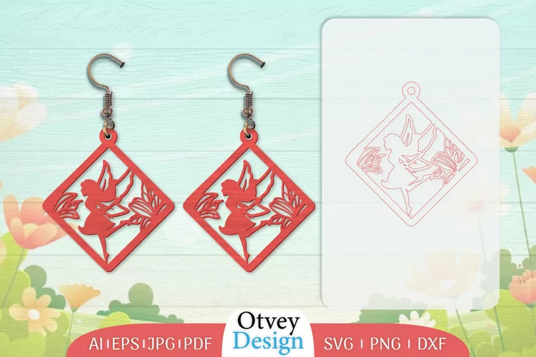 Fairy Earrings Lasercut