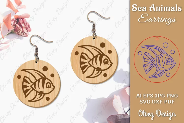 Keychain Sea Animals Lasercut SVG
