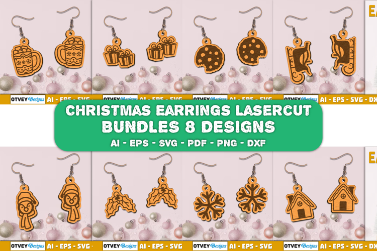 Christmas Earrings Lasercut BUNDLES