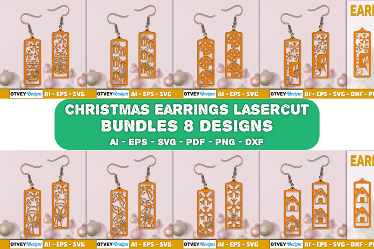 Christmas Earrings Lasercut BUNDLES