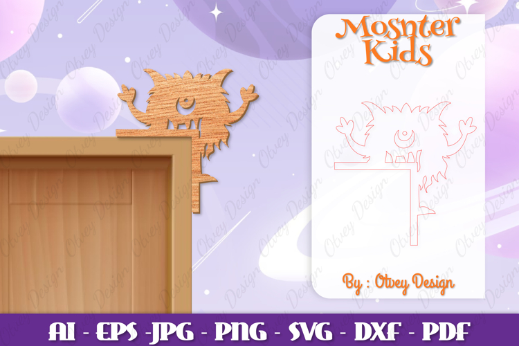 Monster Kids Corner Door Lasercut