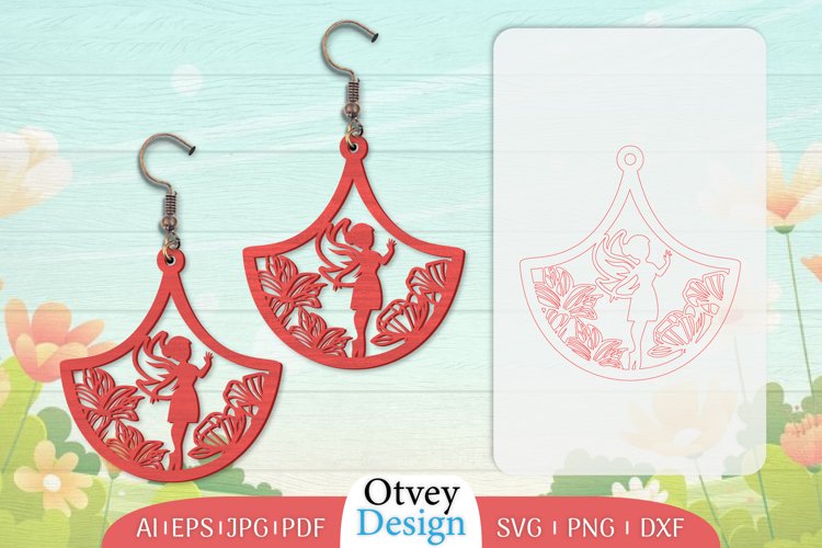 Fairy Earrings Lasercut example image 1