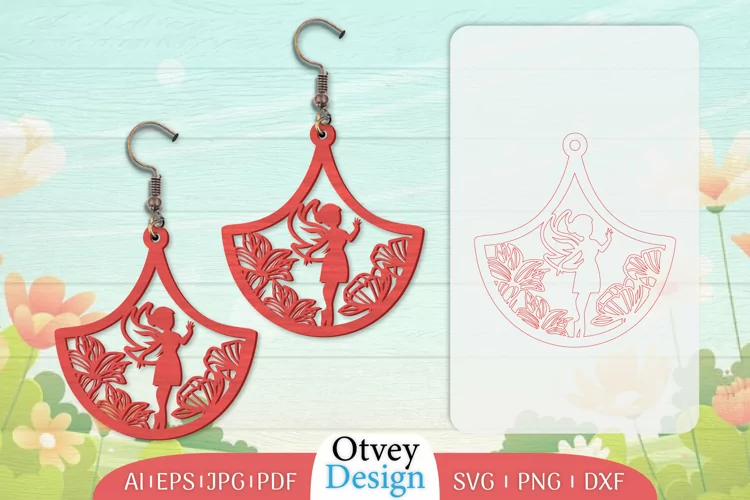 Fairy Earrings Lasercut