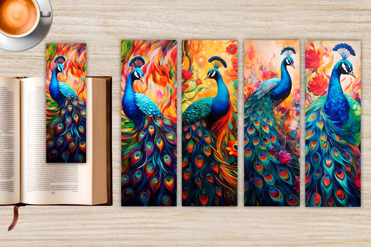 Colorful Peacock Bookmark Bookmark Sublimation