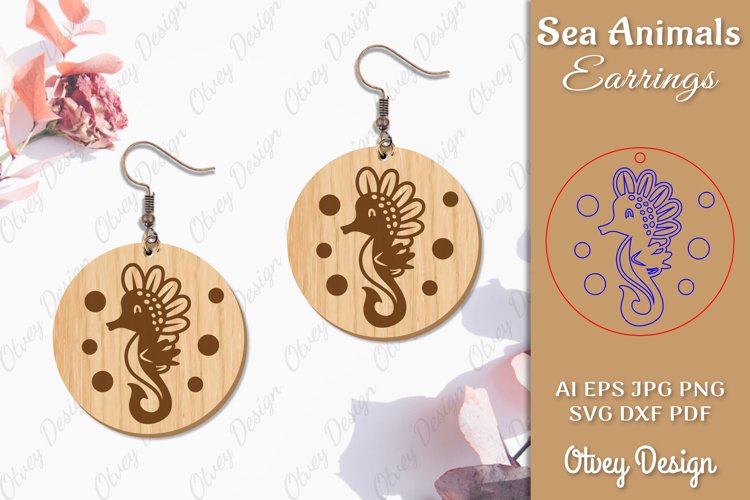 Keychain Sea Animals Lasercut SVG