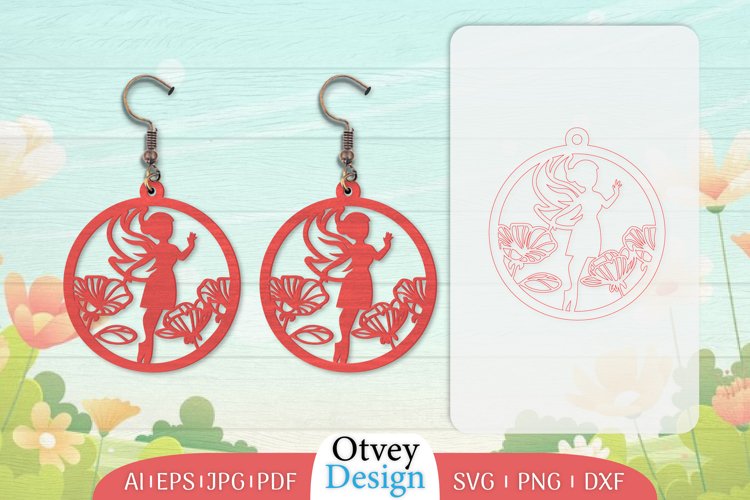 Fairy Earrings Lasercut example image 1