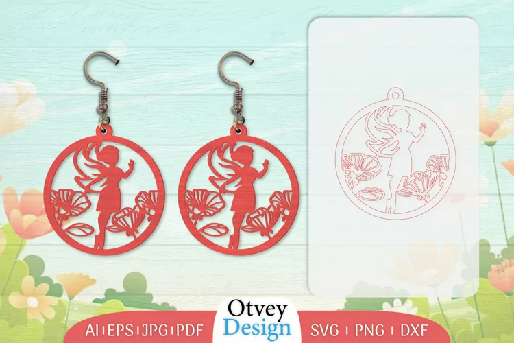 Fairy Earrings Lasercut