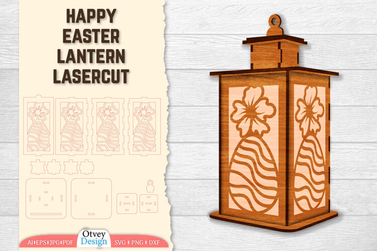 Happy Eastaer Lantern Lasercut example image 1