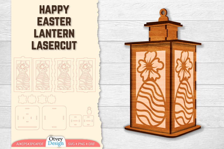 Happy Eastaer Lantern Lasercut