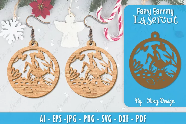 Fairy Earrings Lasercut