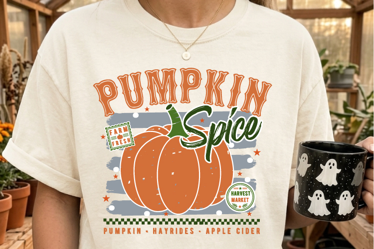 Pumpkin Spice SVG - Fall Sublimation PNG Design