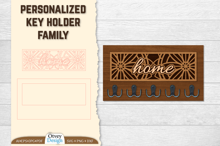 Personalized Key Holder lasercut