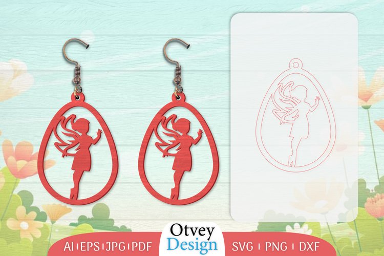 Fairy Earrings Lasercut example image 1