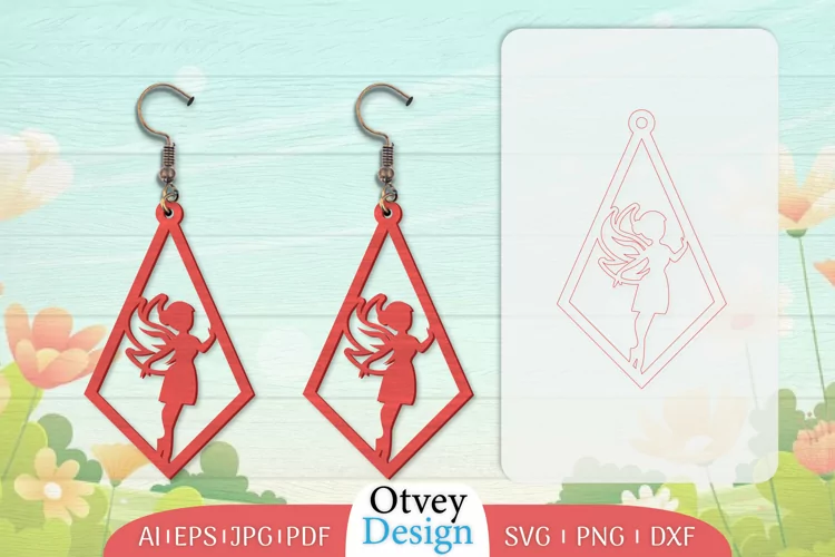 Fairy Earrings Lasercut