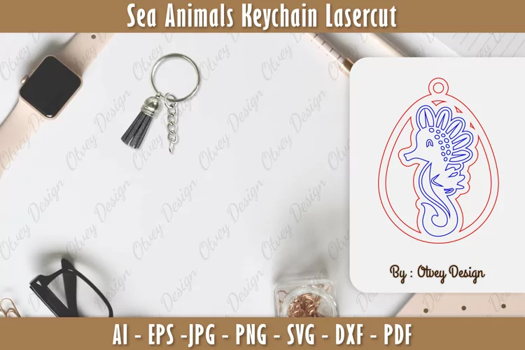 Keychain Sea Animals Lasercut SVG