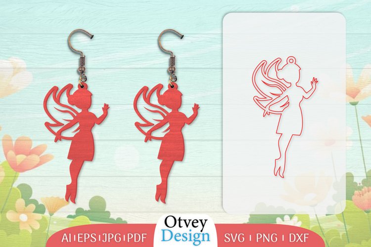 Fairy Earrings Lasercut example image 1