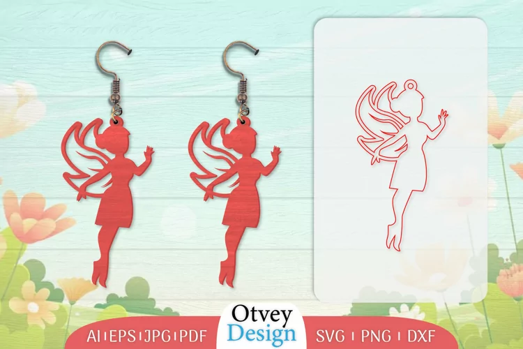 Fairy Earrings Lasercut