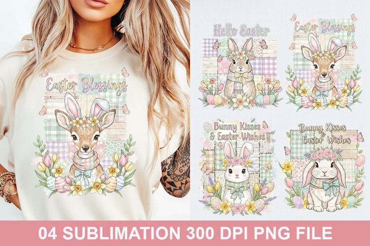 Easter Sublimation - Easter Blessings PNG Design