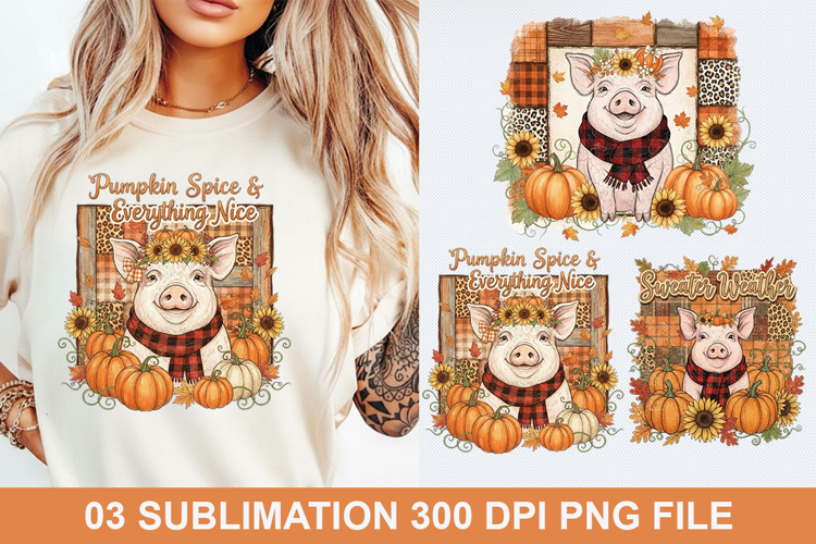 Halloween Pig Sublimation - Halloween Sublimation PNG Design