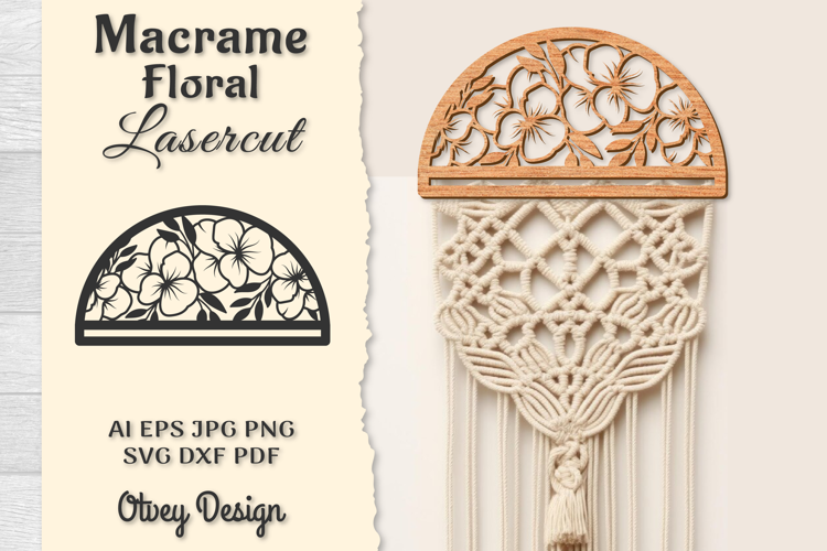 Macrame Frame Floral Lasercut