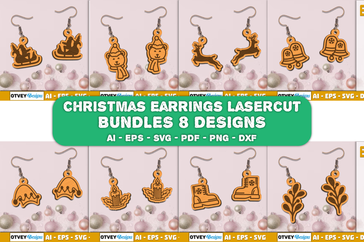 Christmas Earrings Lasercut BUNDLES