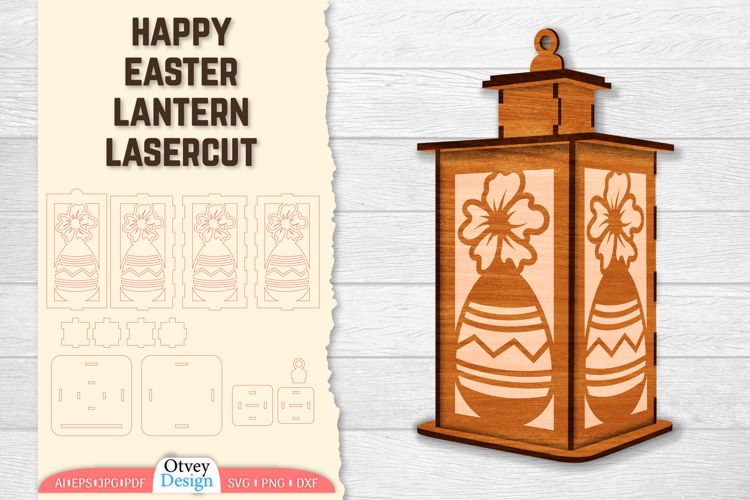 Happy Eastaer Lantern Lasercut