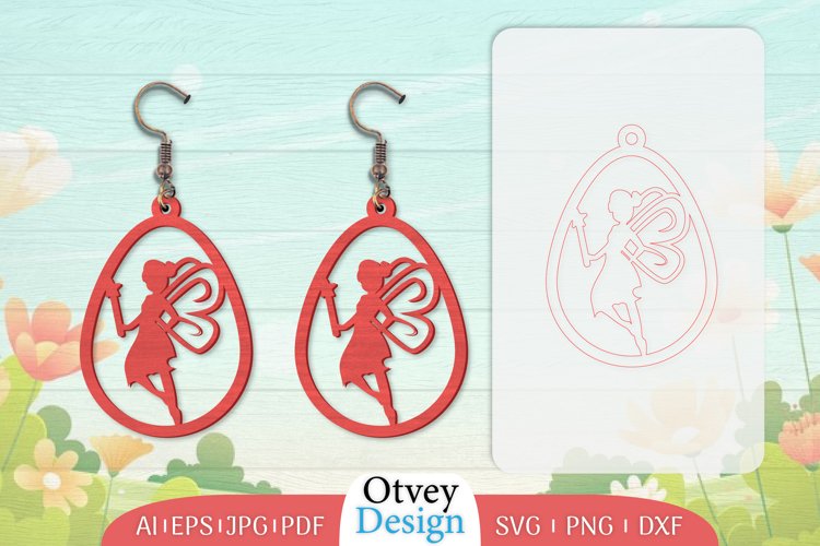 Fairy Earrings Lasercut example image 1
