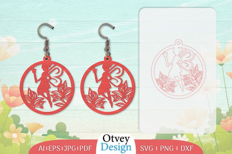 Fairy Earrings Lasercut example image 1
