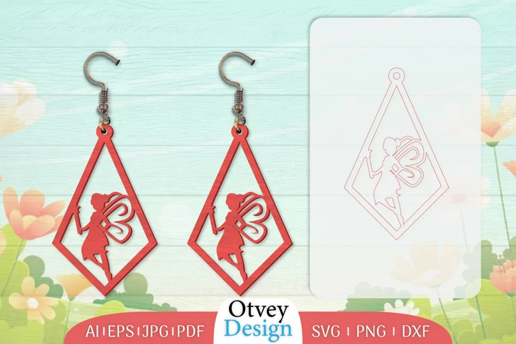 Fairy Earrings Lasercut