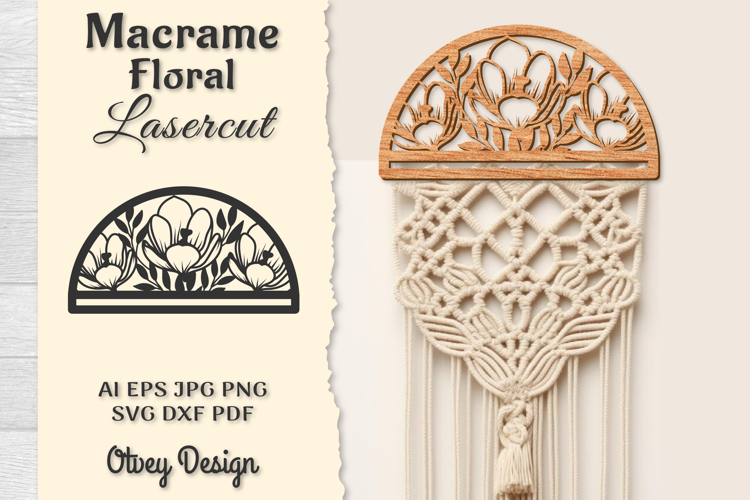 Macrame Frame Floral Lasercut