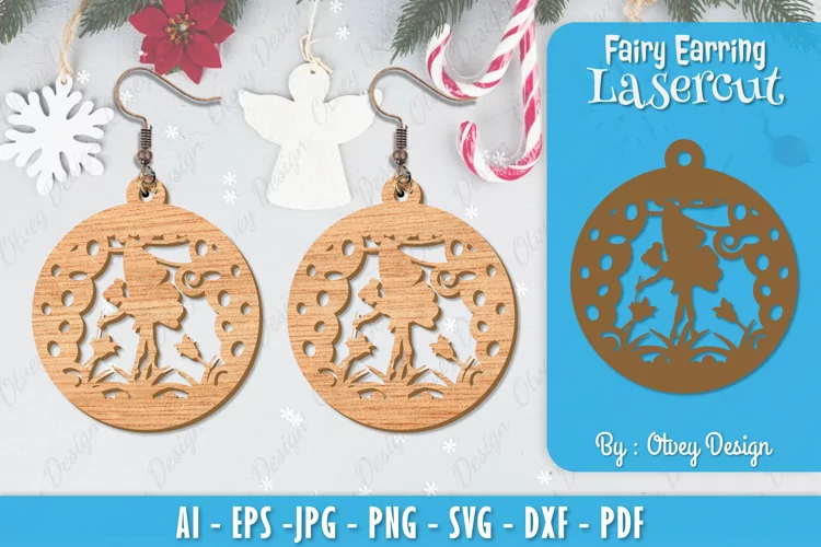Fairy Earrings Lasercut