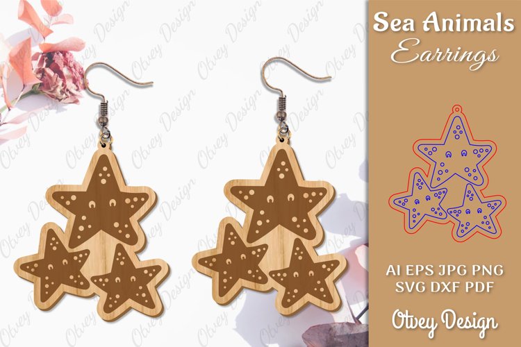 Keychain Sea Animals Lasercut SVG