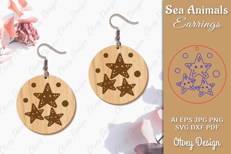 Keychain Sea Animals Lasercut SVG