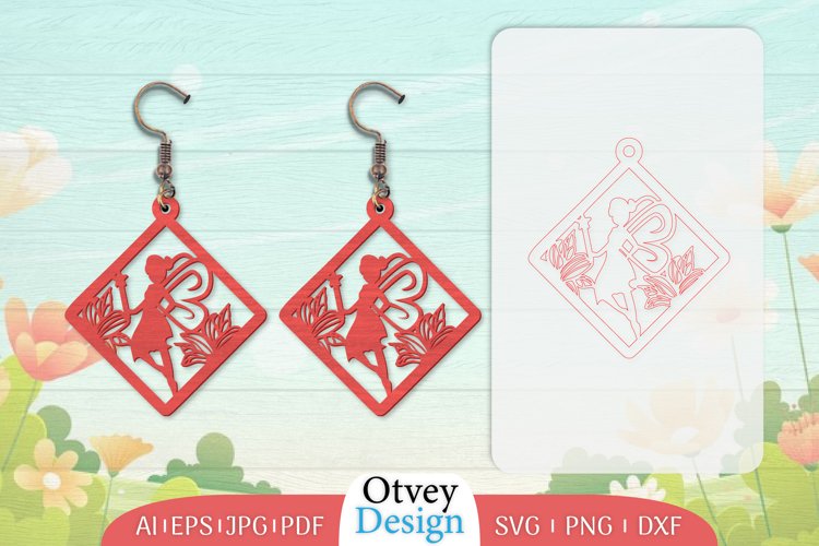 Fairy Earrings Lasercut example image 1