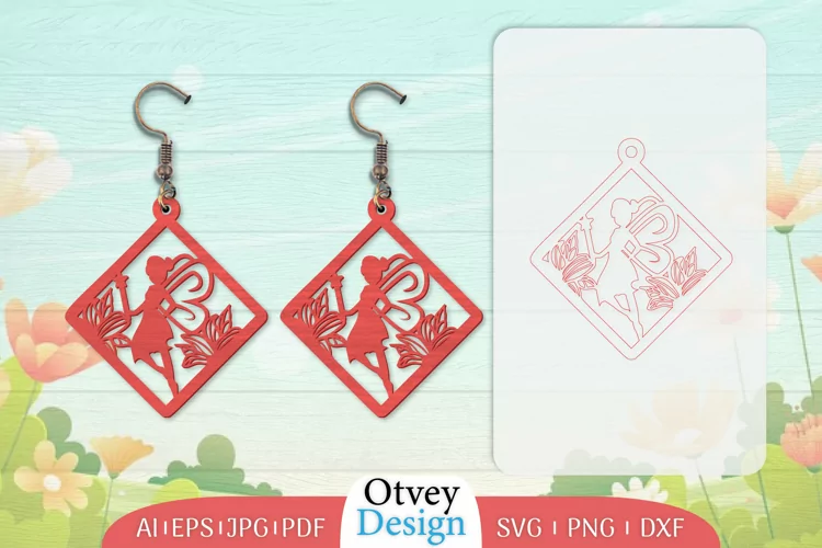 Fairy Earrings Lasercut