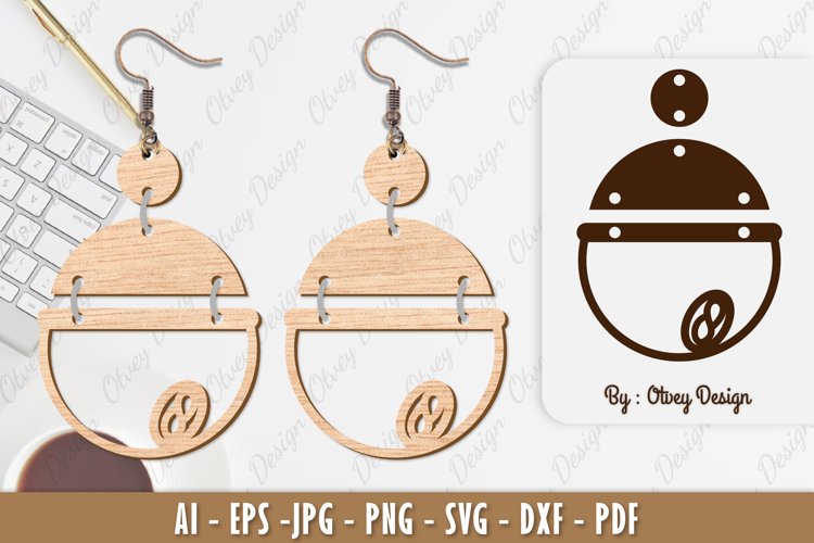 Ball Earring Lasercut example image 1