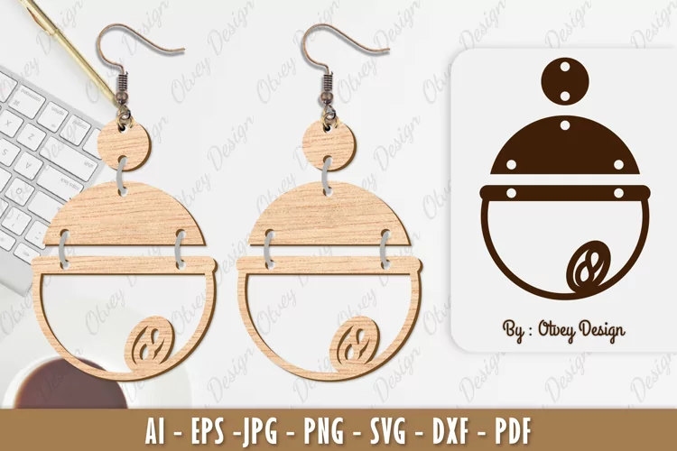 Ball Earring Lasercut