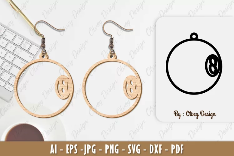 Ball Earring Lasercut